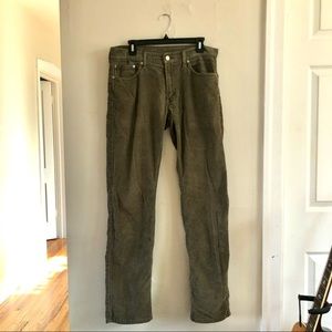 Levi 514 Green Corduroy Pants